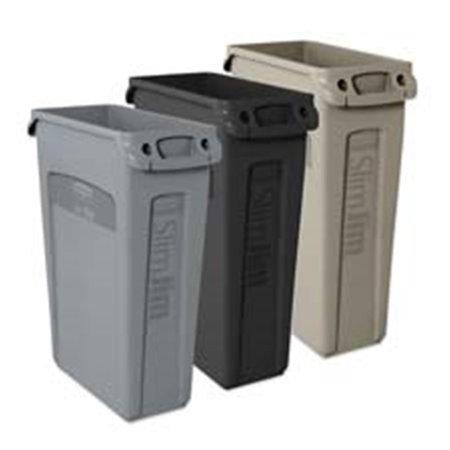 EAT-IN Waste Container- w-Venting Channel- 23 Gallon- 22in.x11in.x30in.- BK EA2150270